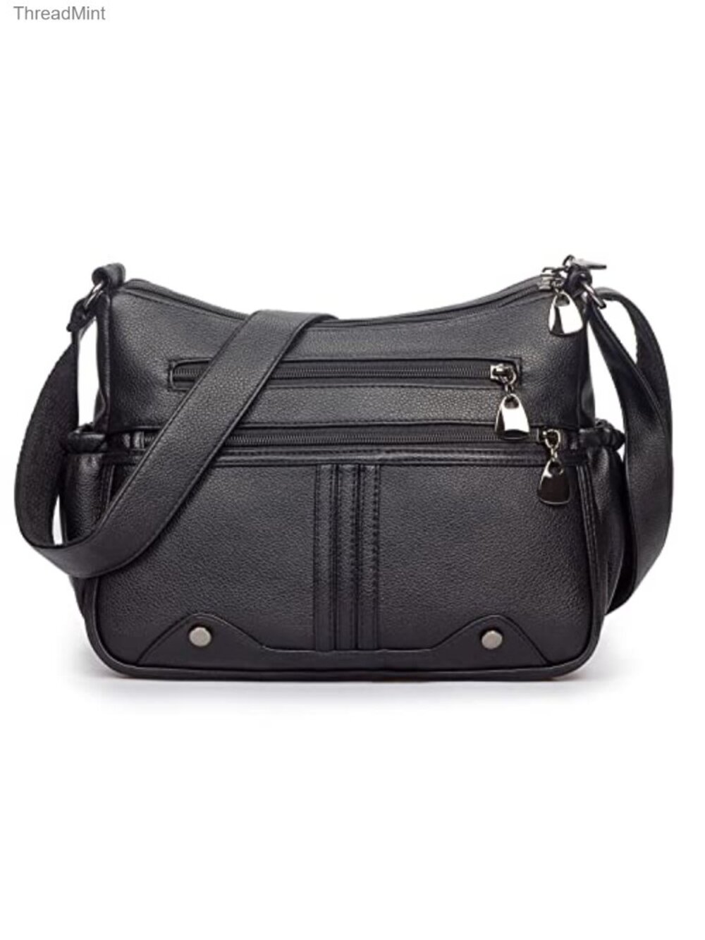 Women PU Leather Multi Pocket Shoulder Handbag Satchel Tote Crossbody